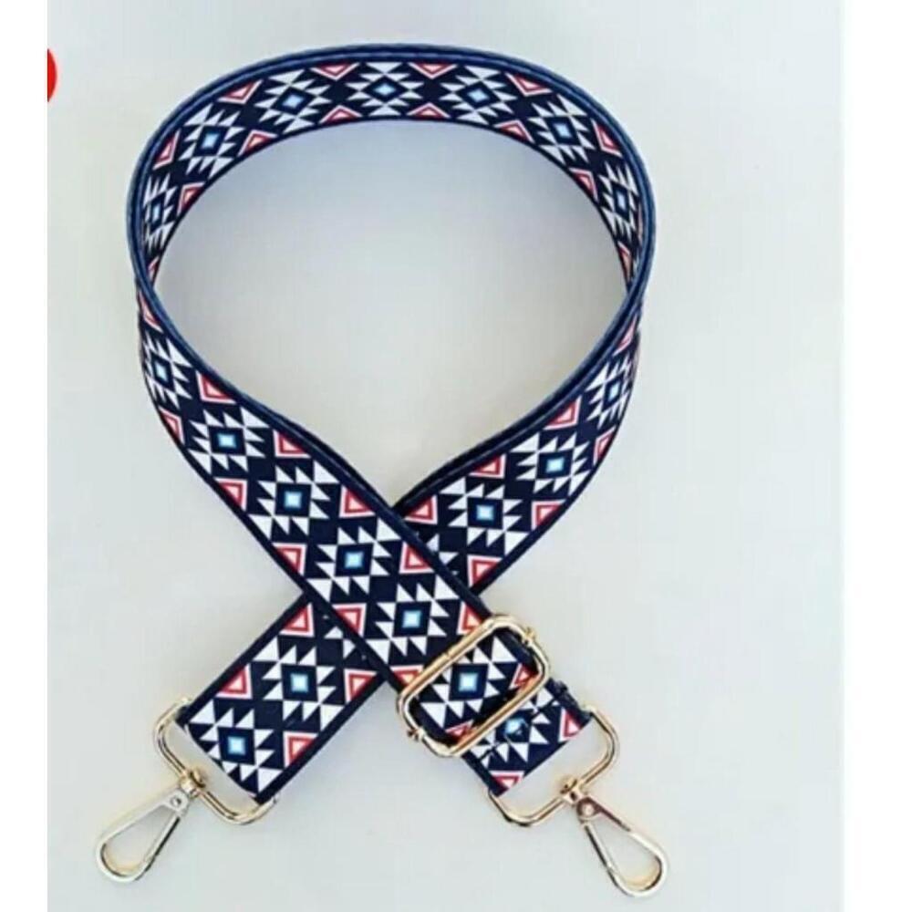 Geometric Pattern Adjustable Purse Strap